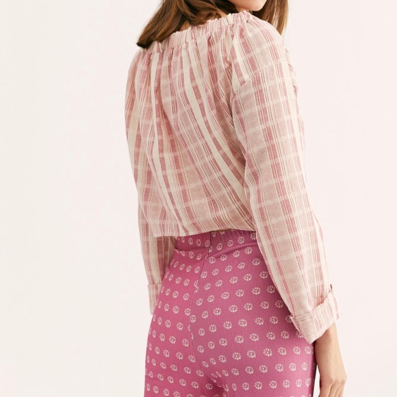 New/ Free people tie front shirt - Picture 2 of 4